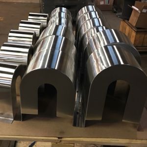 16 Ga Stainless Motor coupling guards with #4 finish